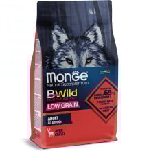 Сухий низькозерновий корм Monge Dog Be Wild Low Grain для собак, з олениною, 2.5 кг