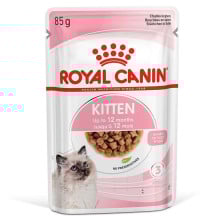 Влажный корм Royal Canin Kitten для котят от 4 до 12 месяцев, кусочки в соусе, 85 г