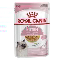 Влажный корм Royal Canin Kitten для котят от 4 до 12 месяцев, кусочки в желе, 85 г