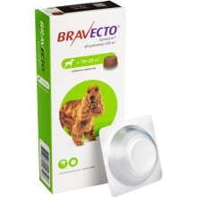 Жевательная таблетка Bravecto от блох и клещей для собак крупных пород от 10 до 20 кг, 500 мг
