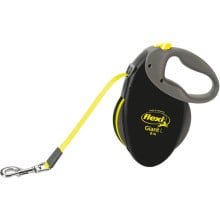 Поводок-рулетка Flexi Neon Giant L для собак до 50 кг, 8 м, лента, черная