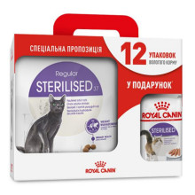 Сухой корм Royal Canin Sterilised 37 для стерилизованных кошек, 4 кг + 12 паучей в подарок