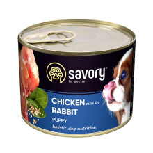 Вологий корм Savory Puppy Chicken&Rabbit для цуценят, курка з кроликом, 200 г