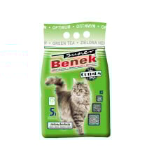 Бентонітовий наповнювач Super Benek Optimum для котячого туалету, з ароматом зеленого чаю, 5 л