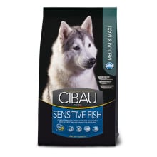 Сухой корм Farmina Cibau Sensitive Adult для средних и больших собак с чувствительным пищеварением, рыба, 12 кг