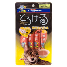 Жидкое лакомство CattyMan Chicken&Tuna для кошек, курица с тунцом, 4 шт × 16 г