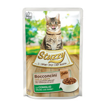 Влажный корм Mister Stuzzy Cat Rabbit с кроликом в желе, для котов, 85 г