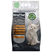 Бентонітовий наповнювач Kitty Max для котячого туалету, без аромату, білий, 10 л