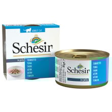 Консервы Schesir Tuna натуральные, для кошек, тунец в желе, банка 85 г