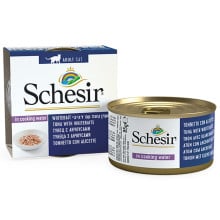 Консервы Schesir Tuna Whitebait Rice для кошек, тунец с мальками и рисом в собственному соку, банка 85 г