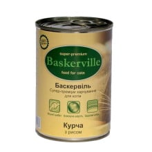 Влажный корм Baskerville для котов, цыпленок с рисом, 400 г
