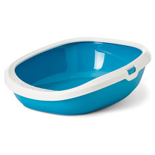 Туалет Savic Gizmo Medium для кошек, с бортиком, голубой, 44 х 35,5 х 12,5 см