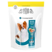 Сухой корм Home Food гипоаллергенный для взрослых собак малых пород, форель с рисом и овощами, 700 г