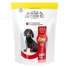 Сухой корм Home Food для взрослых собак малых пород, с уткой и нутом, гипоаллергенный, беззерновой, 700 г