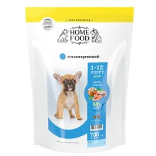 Сухой корм Home Food Супер-премиум гипоаллергенный для щенков малых пород, форель с рисом и овощами, 700 г
