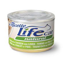 Консерва LifeCat Tuna With Chicken для кошек от 6 месяцев, тунец с куриным филе и печенью, 150 г