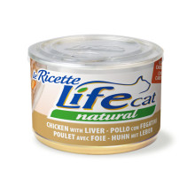 Консерва LifeCat Chicken Liver and Carrots для кошек от 6 месяцев, курица с печенью и морковью, 150 г