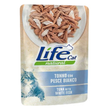 Влажный корм LifeCat Tuna With White Fish для кошек от 6 месяцев, с тунцом и белой рыбой, 70 г