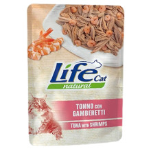 Влажный корм LifeCat Tuna Shrimps для кошек от 6 месяцев, с тунцом и креветками, 70 г