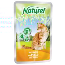 Влажный корм Naturel Chicken Chunks In Sause для кошек от 6 месяцев, с кусочками курицы в соусе, 100 г