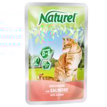 Влажный корм Naturel Salmon Chunks In Sause для кошек от 6 месяцев, с кусочками лосося в соусе, 100 г