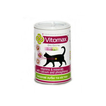 Витамины Vitomax для укрепления зубов и костей кошек, 300 таб