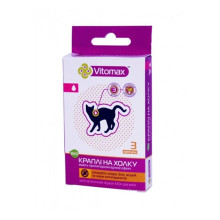 Капли на холку Vitomax Eco от блох и клещей, для кошек, 1 пипетка