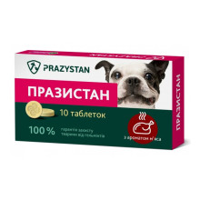 Препарат Vitomax Prazystan антигельминтный для собак, с ароматом мяса, 80 г, 10 табл