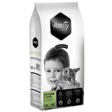 Сухой корм Amity Premium Chicken&Rice Kitten для котят, с курицей и рисом, 1.5 кг