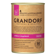 Консервы Grandorf Buffalo&Turkey для взрослых собак, с мясом буйвола и индейки, 400 г