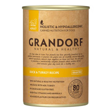 Консервы Grandorf Duck&Turkey для взрослых собак, с мясом утки и индейки, 400 г