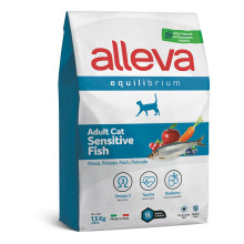 Сухой корм Alleva Equilibrium Sensitive Fish Adult Cat для кошек с чувствительным пищеварением, рыба, 1.5 кг