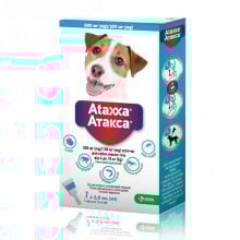 Капли KRKA Ataxxa Спот-Он от блох и клещей для собак весом 4-10 кг, 1 мл