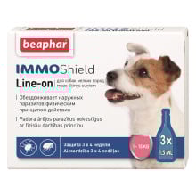 Капли Beaphar IMMO Shield Line-on капли от блох, клещей и комаров для собак весом 1-15 кг, цена за 1 пипетку