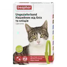 Нашийник Beaphar Ungezieferband від бліх та кліщів для котів, салатовий, 35 см