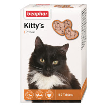 Витаминизированное лакомство Beaphar Kitty’s Protein для кошек, с протеином, 180 табл