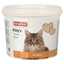Витамизированное лакомство Beaphar Kitty's Taurin Biotin для кошек, с таурином и биотином, 750 табл