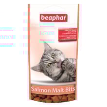 Лакомство Beaphar Salmon Malt Bits для кошек, подушечки с мальт-пастой, со вкусом лосося, 35 г
