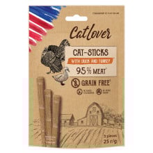 Лакомство CatLover Cat-Sticks Duck and Turkey для кошек, палочки с уткой и индейкой, 5 шт по 5 г