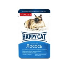 Влажный корм Happy Cat Btl sterilisiert Lachs Gelee для взрослых кошек, кусочки лосося в желе, 100 г