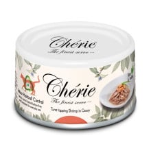Консервы Cherie Hairball Control для кошек, от комочков шерсти, тунец с креветками в соусе, 80 г