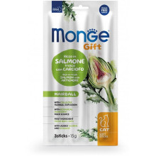 Лакомство Monge Gift Cat Hairball для кошек, семга с артишоком, 15 г
