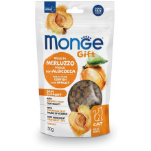 Лакомство Monge Gift Cat Hairball для кошек, треска с абрикосами, 50 г