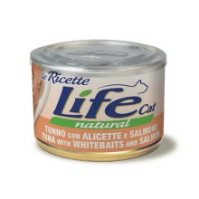 Консервы LifeCat Tuna With Anchovies And Salmon для взрослых кошек, тунец с анчоусами и лосось, 150 г