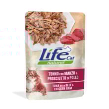 Влажный корм LifeCat Tuna With Ham для взрослых кошек, тунец и ветчина, 70 г
