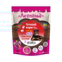 Вологий корм Леопольд Готовий корм для собак, з м'ясом птиці, рисом і овочами, 500 г