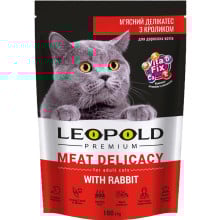 Влажный корм Леопольд Premium Мясной деликатес для кошек, с кроликом, 100 г