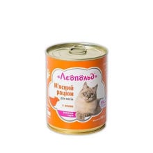 Влажный корм Леопольд мясной рацион для кошек, с ягненком, 360 г