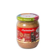 Консервы Леопольд Мясные деликатесы для кошек с мясом и овощами, 500 г