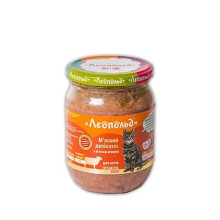 Консервы Леопольд Мясные деликатесы для кошек, с мясом ягнят, 500 г